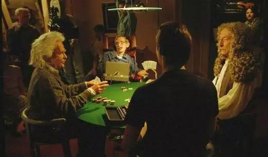 霍金出演《星际迷航》片段：和爱因斯坦玩扑克