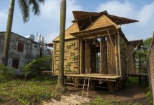 越南抗洪竹屋 Blooming Bamboo Home 效果图及结构图-缙哥哥