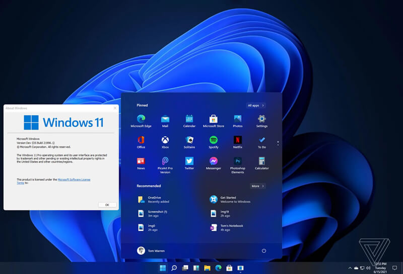 微软最新操作系统 Windows 11“泄露版”系统镜像文件下载。
